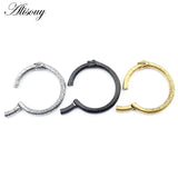 Stainless Steel Snake Circle Ear Weights Hanger Expander Stretcher Plugs Gauges