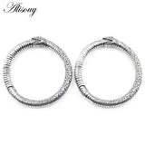 Stainless Steel Snake Circle Ear Weights Hanger Expander Stretcher Plugs Gauges