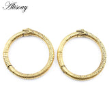 Stainless Steel Snake Circle Ear Weights Hanger Expander Stretcher Plugs Gauges