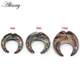 Hot Sell Colorful Crescent Piercing Ear Plugs Earring Strechers