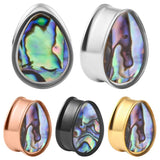 2pcs 8-25mm Stainless Steel Water Drop Ear Tunnels Plugs