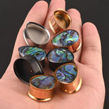 2pcs 8-25mm Stainless Steel Water Drop Ear Tunnels Plugs