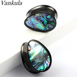2pcs 8-25mm Stainless Steel Water Drop Ear Tunnels Plugs