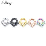 6mm Stainless Steel Ear Weights Water Drop Flower Magnet Body Piercing Earrings