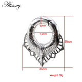 6mm Stainless Steel Ear Weights Water Drop Flower Magnet Body Piercing Earrings