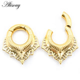 6mm Stainless Steel Ear Weights Water Drop Flower Magnet Body Piercing Earrings