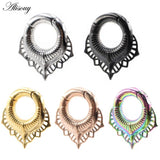 6mm Stainless Steel Ear Weights Water Drop Flower Magnet Body Piercing Earrings