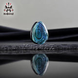 Glass Galaxy Water Drop Ear Expanders Tunnels Gauges Piercing Earring Plugs 2PCS