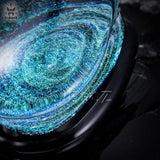 Glass Galaxy Water Drop Ear Expanders Tunnels Gauges Piercing Earring Plugs 2PCS