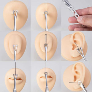 Stainless Steel Body Piercing Tweezers Ear Lip Belly N