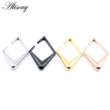 Punk Stainless Steel Rhombus Square Ear Weight Clip