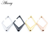Punk Stainless Steel Rhombus Square Ear Weight Clip