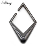Punk Stainless Steel Rhombus Square Ear Weight Clip