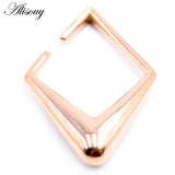 Punk Stainless Steel Rhombus Square Ear Weight Clip