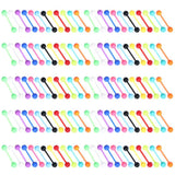 120Pcs Acrylic 6mm Ball Tongue Piercing Barbell Nipple Navel Tongue Ring