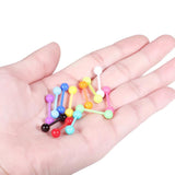 120Pcs Acrylic 6mm Ball Tongue Piercing Barbell Nipple Navel Tongue Ring