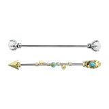 Long Dragon Claw Industrial Barbell Piercing Earrings