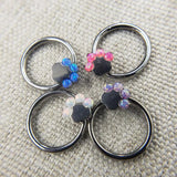 16G Opal Cat Palm Nose Nipple Daith Piercing Ring