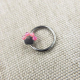 16G Opal Cat Palm Nose Nipple Daith Piercing Ring