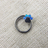 16G Opal Cat Palm Nose Nipple Daith Piercing Ring