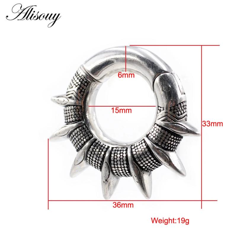 6mm 2G Stainless Steel Ear Spike Weight Gauges Body Piercing Jewelry