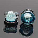 Jellyfish Glass Ear Plug Gauges Earring Piercing Expander Flesh Tunnel Stretcher
