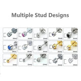 6pcs 6 Colors Disposable Ear Piercing Gun Stainless Steel Earring Tool