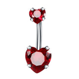 Zircon Navel Jewelry Belly Button Ring Body Piercing 316L Stainless Steel