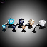 Zircon Navel Jewelry Belly Button Ring Body Piercing 316L Stainless Steel
