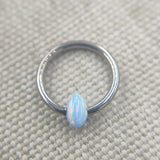 16G Implant Titanium Opal CBR Captive Bead Ring Piercing Jewelry