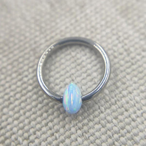 16G Implant Titanium Opal CBR Captive Bead Ring Piercing Jewelry