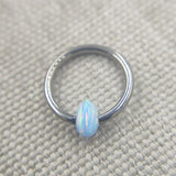 16G Implant Titanium Opal CBR Captive Bead Ring Piercing Jewelry