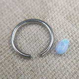 16G Implant Titanium Opal CBR Captive Bead Ring Piercing Jewelry