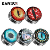 EARKUO Geometric Graph Eyeball Ear Tunnels Body Piercing