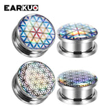 EARKUO Geometric Graph Eyeball Ear Tunnels Body Piercing