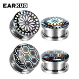 EARKUO Geometric Graph Eyeball Ear Tunnels Body Piercing