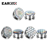 EARKUO Geometric Graph Eyeball Ear Tunnels Body Piercing