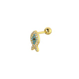 Evil Eye Stainless Steel Ear Stud Earrings Set for Women