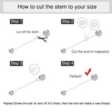 Maternity Flexible Belly Button Rings Navel Retainer 14G 1&1/2 Inch