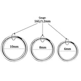 16g Hinged Segment Rings Surgical Steel Nose Hoop Clicker Earrings