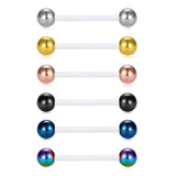 18mm Maternity Bioplast Long Belly Button Rings Set of 6