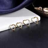 16G G23 Titanium Heart Septum Ring Zircon Nose Piercing