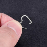 16G G23 Titanium Heart Septum Ring Zircon Nose Piercing
