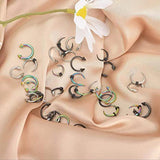12pcs Septum Cartilage Hoop Lip Ring Silver 8mm/10mm/12mm