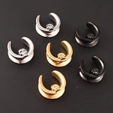Skull Saddle Plugs Tunnels Stainless Steel Hypoallergenic Earrings