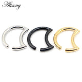 Heavy Weight Moon Ear Gauges Plug Expander Stretcher Stainless Steel Piercing