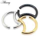 Heavy Weight Moon Ear Gauges Plug Expander Stretcher Stainless Steel Piercing