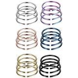 24PCS Stainless Steel Nose Ring Hoop Nose Piercing