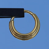 16G Titanium CZ Hinged Segment Ring Hoop Clicker for Nose Septum Daith