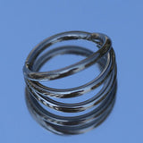 16G Titanium CZ Hinged Segment Ring Hoop Clicker for Nose Septum Daith